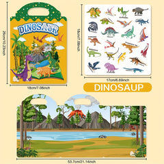 Reusable Sticker Book Vehicles & Animals Educational Toys