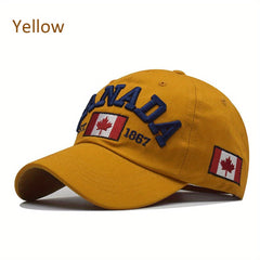 Canada Maple Leaf Baseball Cap Vintage Dad Hat Hip Hop Adjustable Sun Hat