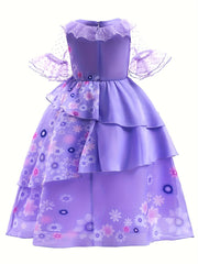 Girls Light Up Princess Dress Costume Comic Flower Fairy Cosplay