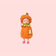 Halloween Pumpkin Elf Ornament Sleeping Pumpkin Elf Mini Doll