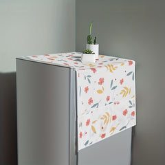 Geometric Flower Printed Fridge Dust Cover