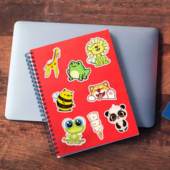 100pcs Animal Stickers Pack Vinyl Waterproof Stickers for Water Bottles and Note