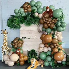 142pcs Jungle Safari Balloon Garland Set for Birthday Wedding Showe