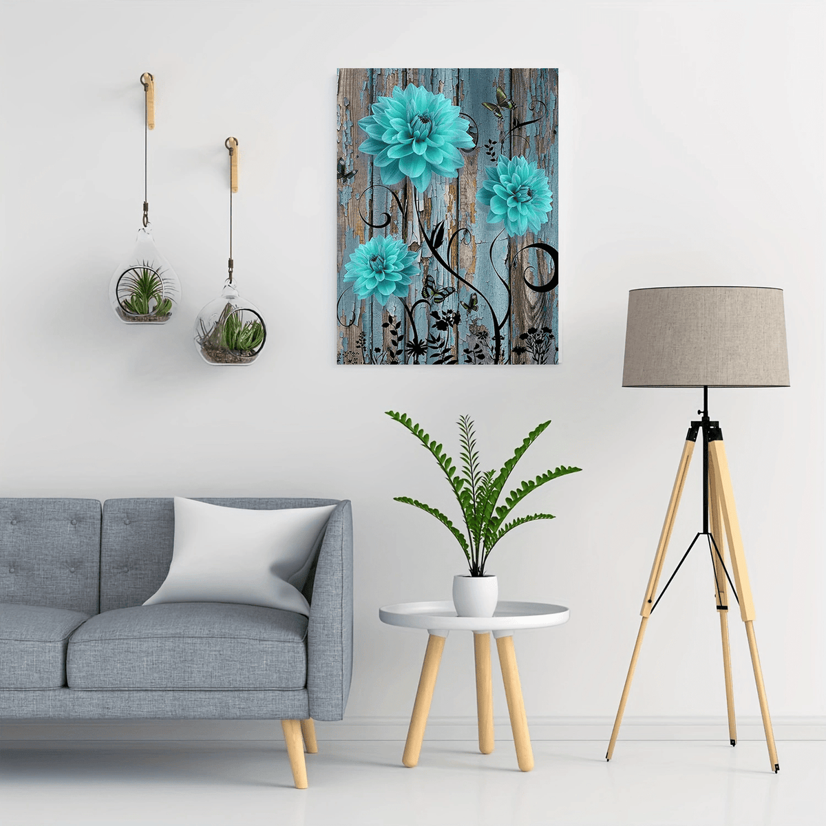 Elegant Flower Canvas Painting for Home Decor