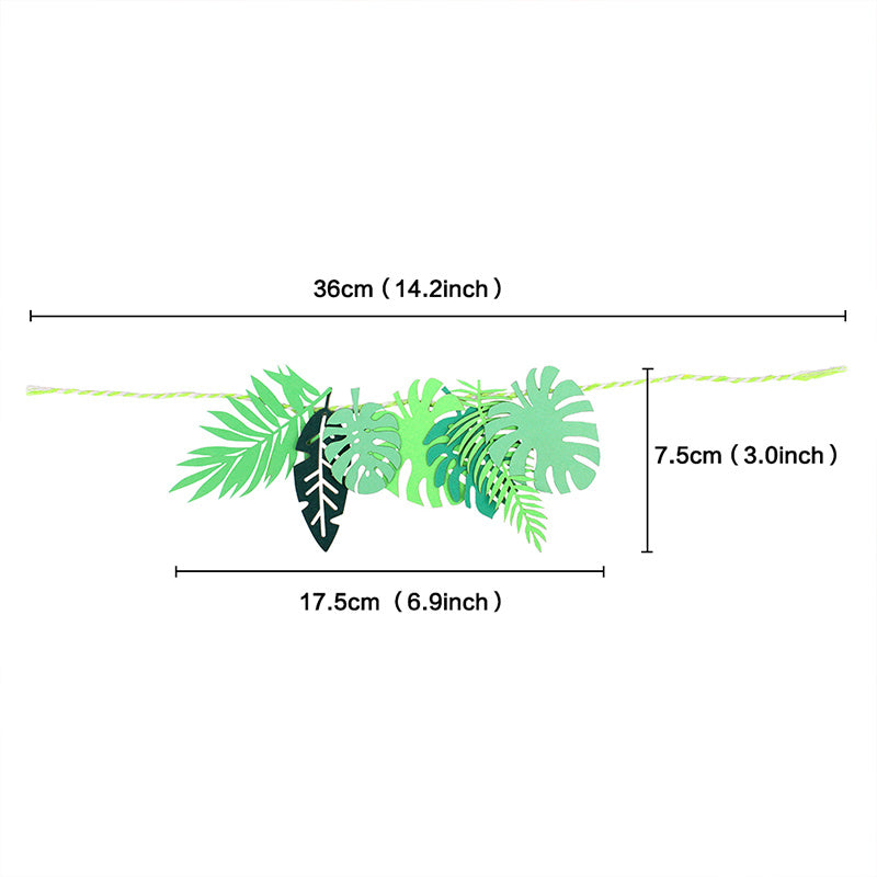 4pcs Dinosaur & Leaf Cake Topper - Green Birthday Christmas Halloween Gift