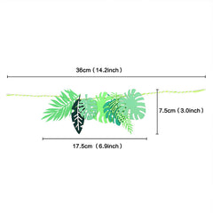4pcs Dinosaur & Leaf Cake Topper - Green Birthday Christmas Halloween Gift