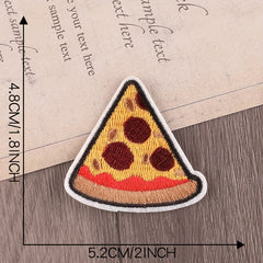8pcs Food Embroidery Patches Pizza Hamburger Banana Watermelon Sew DIY