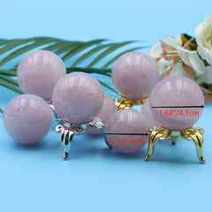 Natural Rose Crystal Ball Stone Carving Sphere for Children Gift