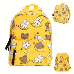 Kids Backpack Cartoon Rabbit Bear School Bag