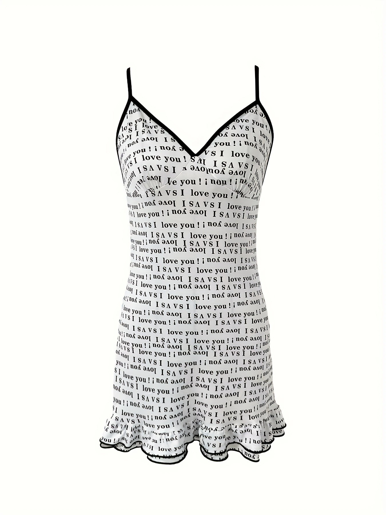 V Neck Ruffle Home Dress Women's Loungewear & Dresses
