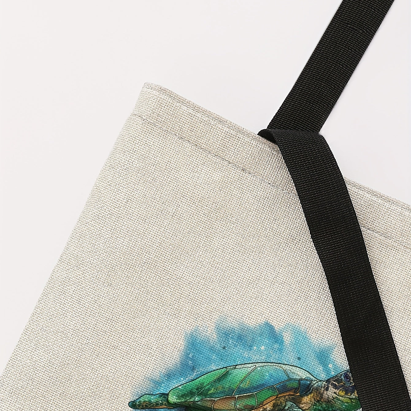 Leisure Turtle Print Tote Bag Travel Beach Shoulder Bag