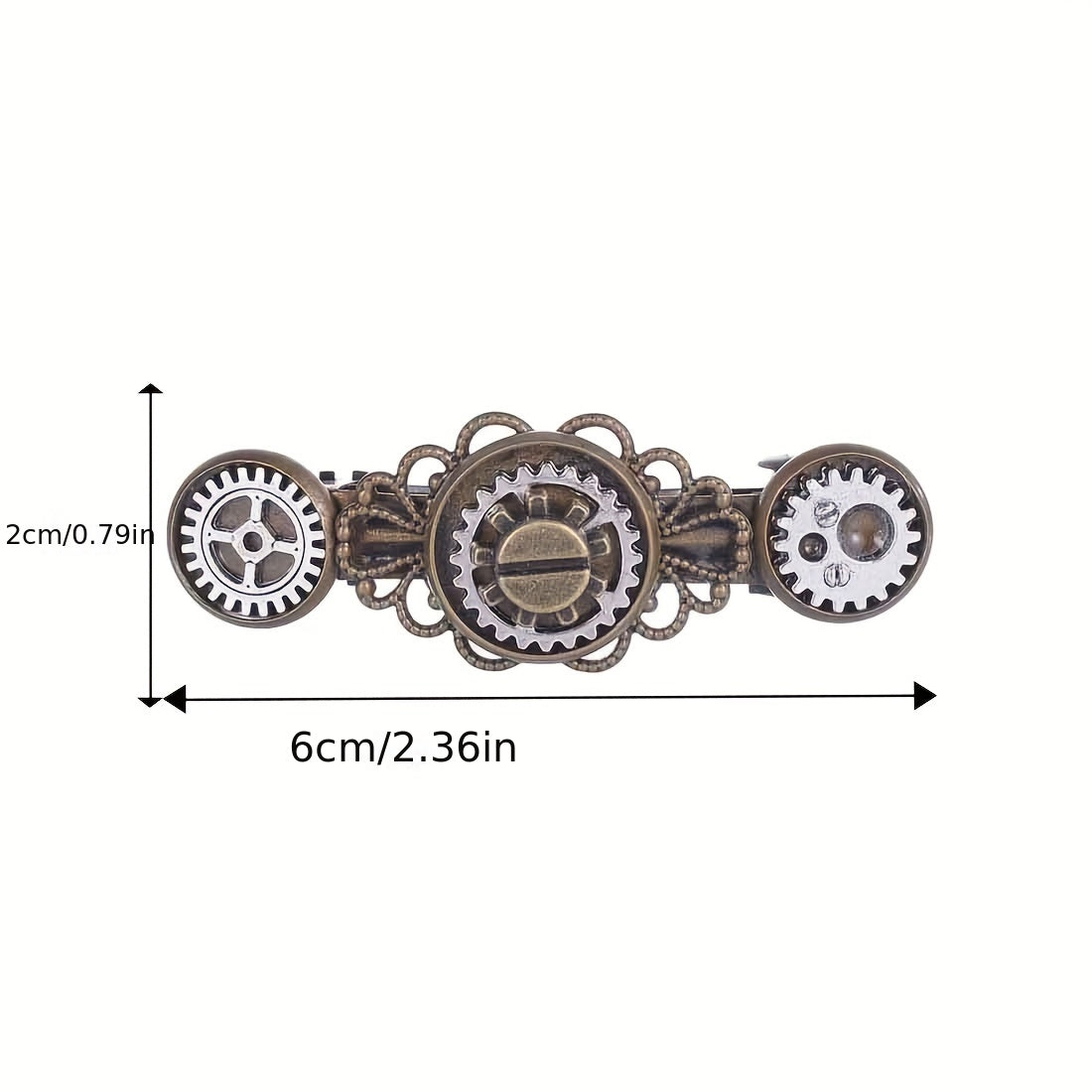 Alloy Retro Steam Punk Style Hair Clip French Barrette Side Clip Bangs Clip