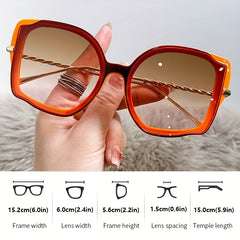 Y2K Oversized Cat Eye Sunglasses Beach Party UV400