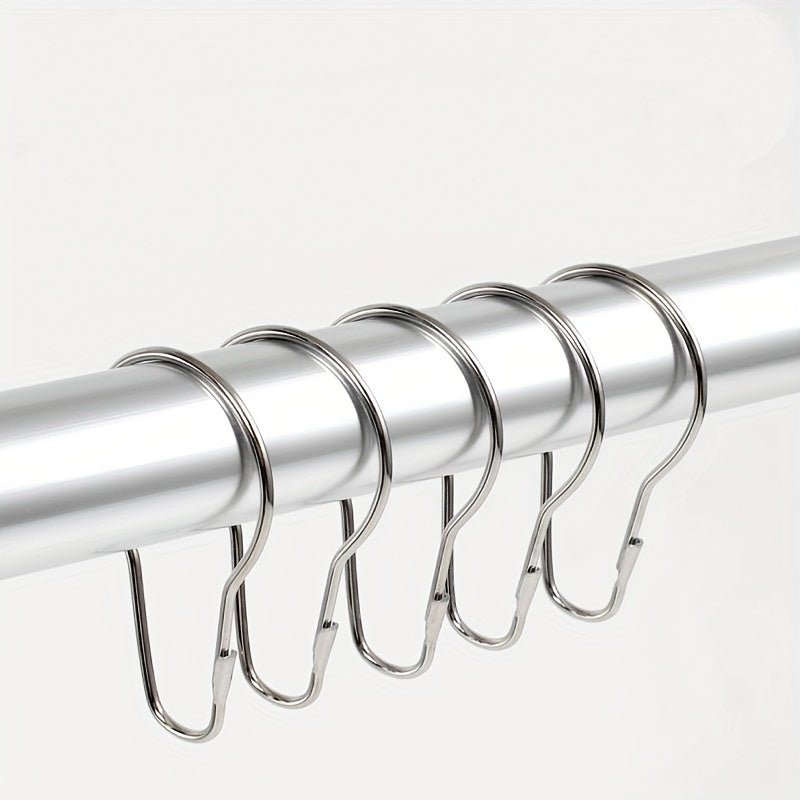 20PCS Metal Shower Curtain Rings Reusable Hangers