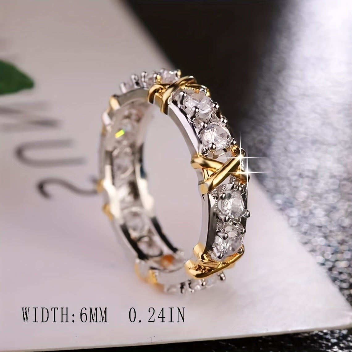 Golden Hip hop Ring Men's And Women's Zircon Punk Wedding Ring Jewelry