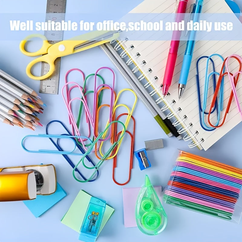 Colorful Jumbo Paper Clips 100mm - Pack of 20 - Office Supplies