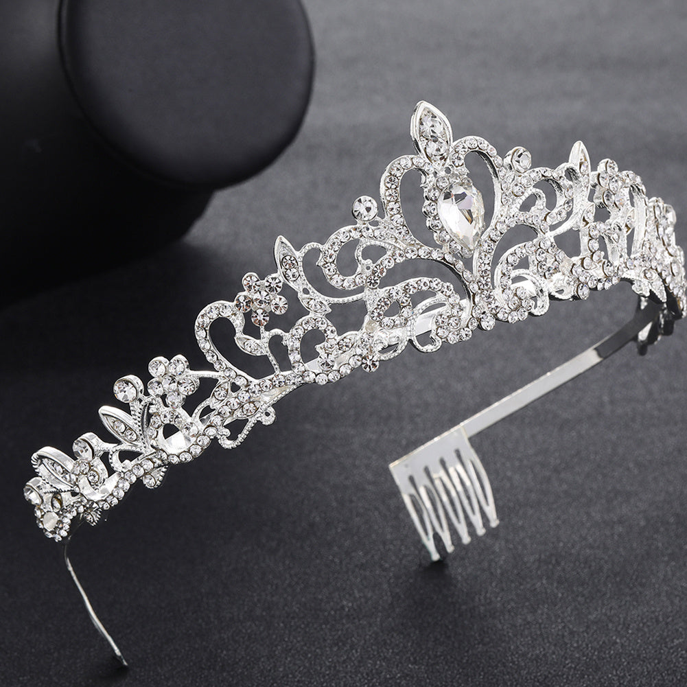 Crystal Tiara for Women Rhinestone Crown for Weddings Birthdays Quinceanera