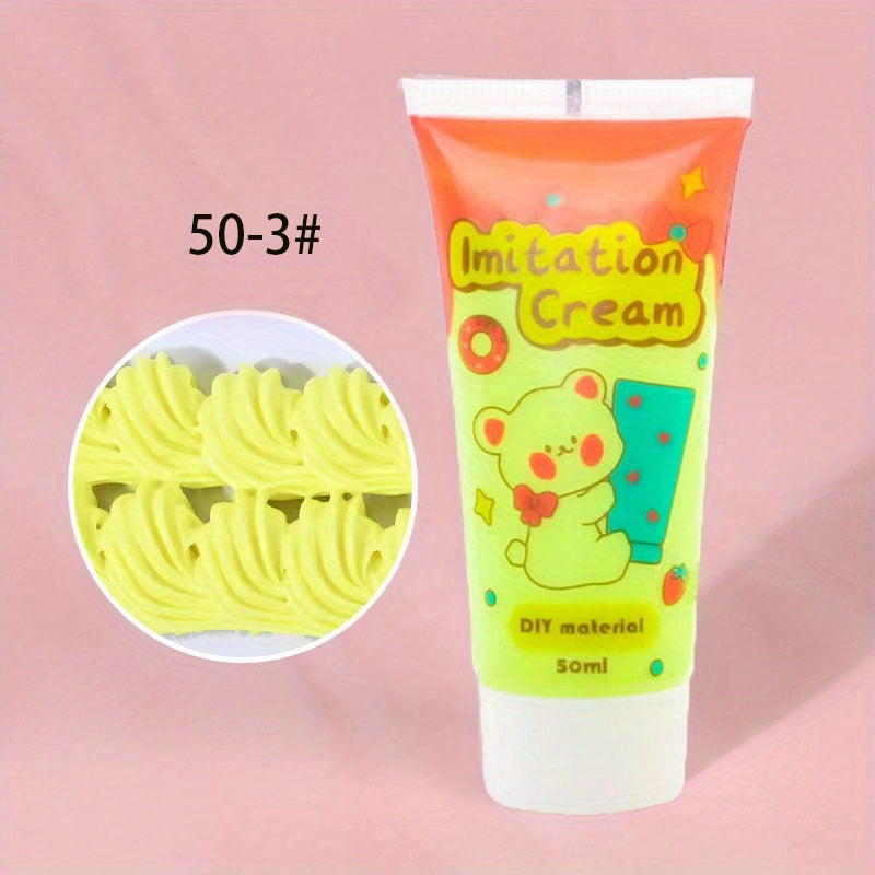 50ml Simulated Cream Glue Set Small Hair Clip Resin Cream Glue