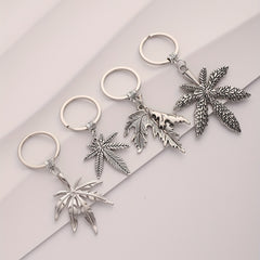 Maple Leaf Charm Keychain 4pcs Set Luggage Bag Accessories