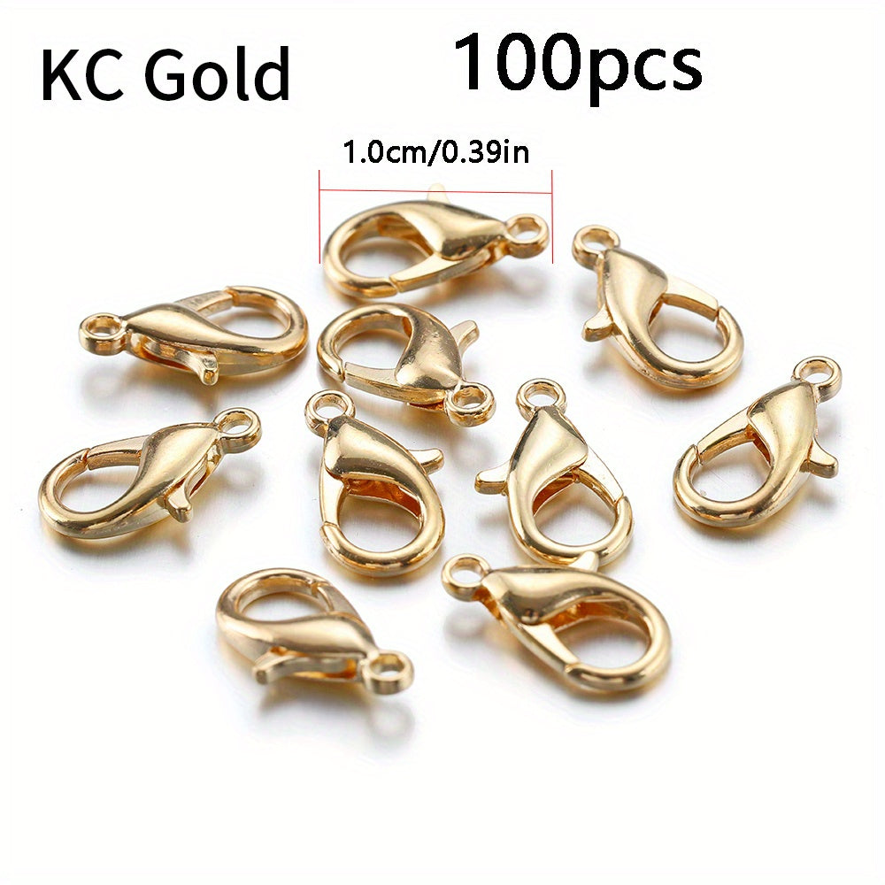 100pcs Lobster Clasps Bracelet Necklace DIY Hooks Chain Closure Jewelry Making