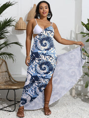  Tie Dye Wrap Cover Up Dress