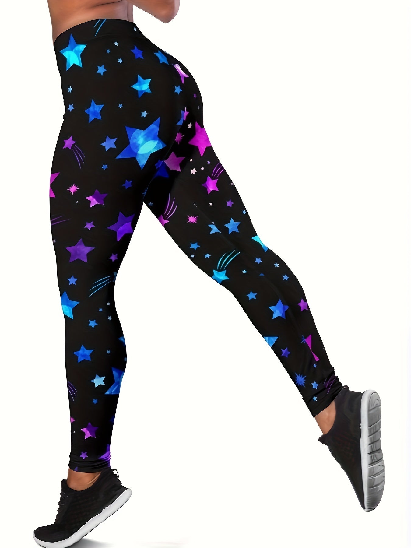 Women's Star Pattern Leggings for Fitness Yoga Running