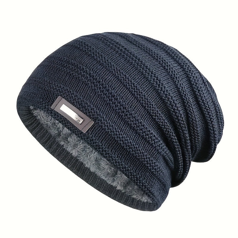 Plus Velvet Warm Woolen Knitted Hat Outdoor Ski Hat