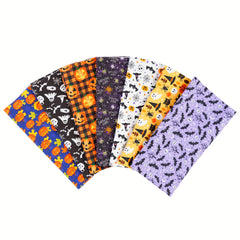 7pcs Halloween Christmas Patchwork Cotton Quilting Fabric