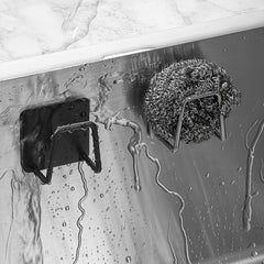 Stainless Steel Sponge Rack Sink Drain Shelving Hooks
