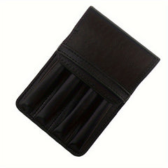 PU Leather 4 Slots Pen Case Office School Supplies Pouch Creative Gift