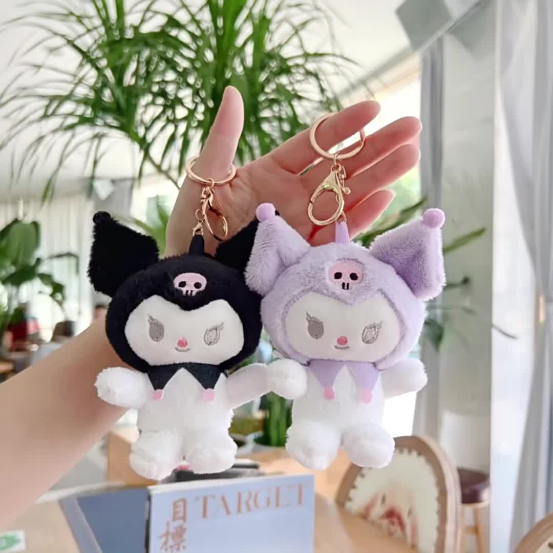 Devil Plush Keychain Stuffed Cartoon Doll Kids Bag Pendant Halloween Decor