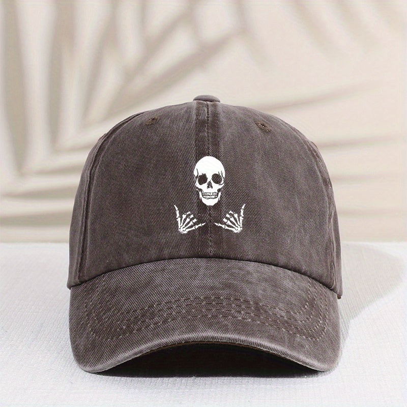 Kids Vintage Double Skull Baseball Cap Sunshade