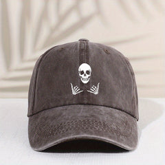 Kids Vintage Double Skull Baseball Cap Sunshade