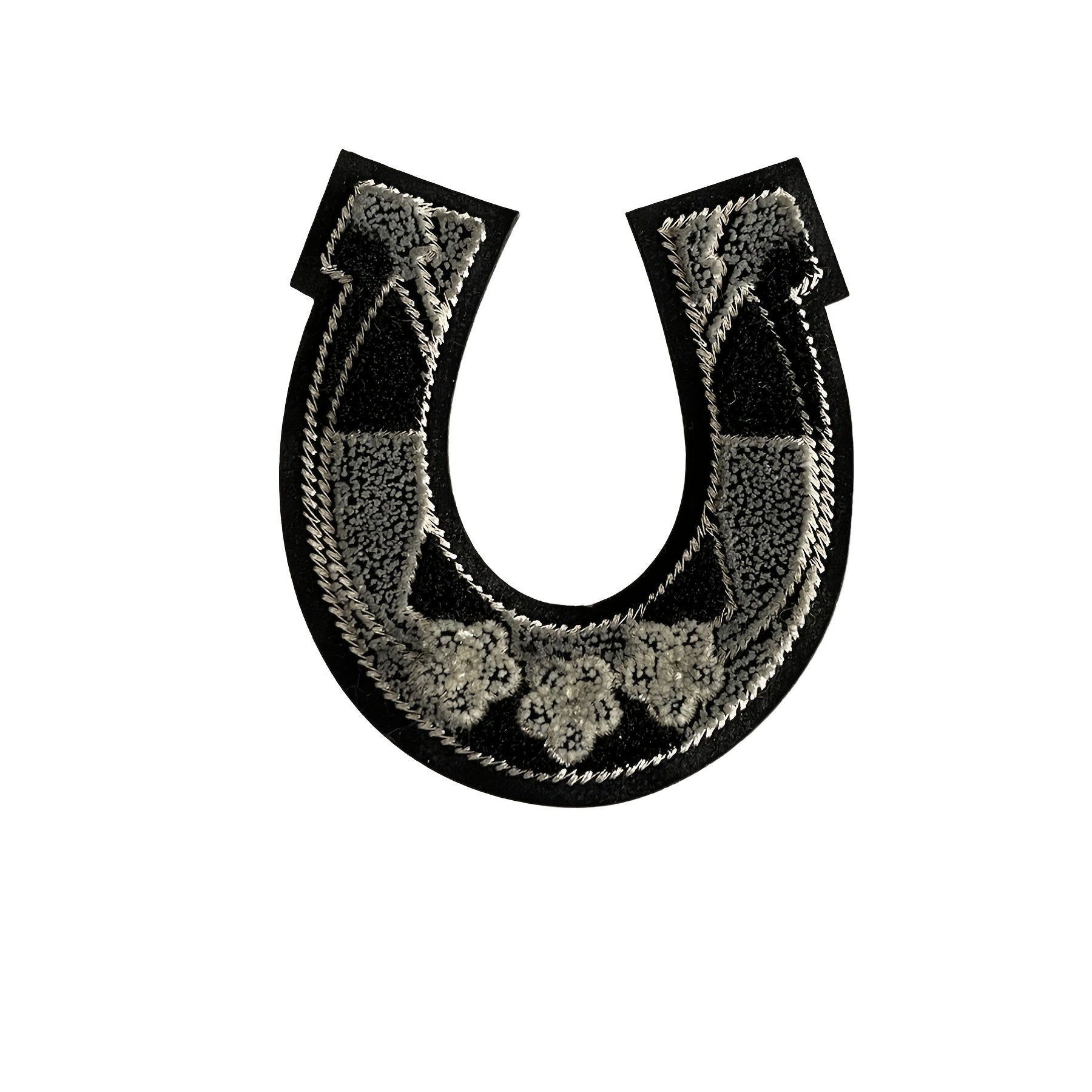 Dark Horseshoe Iron-on Embroidery Patch for Men