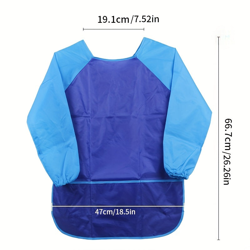 Waterproof Long Sleeve Art Painting Coat Nylon Pocket Bib