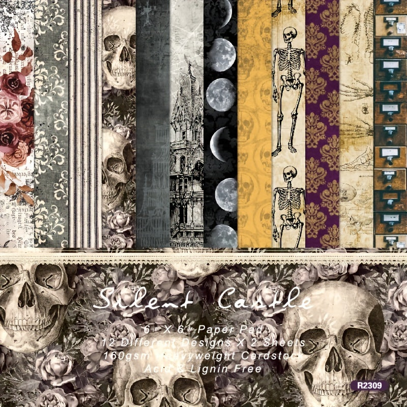 6 Inch Halloween DIY Album Scrapbook Paper Silent Castle Pattern