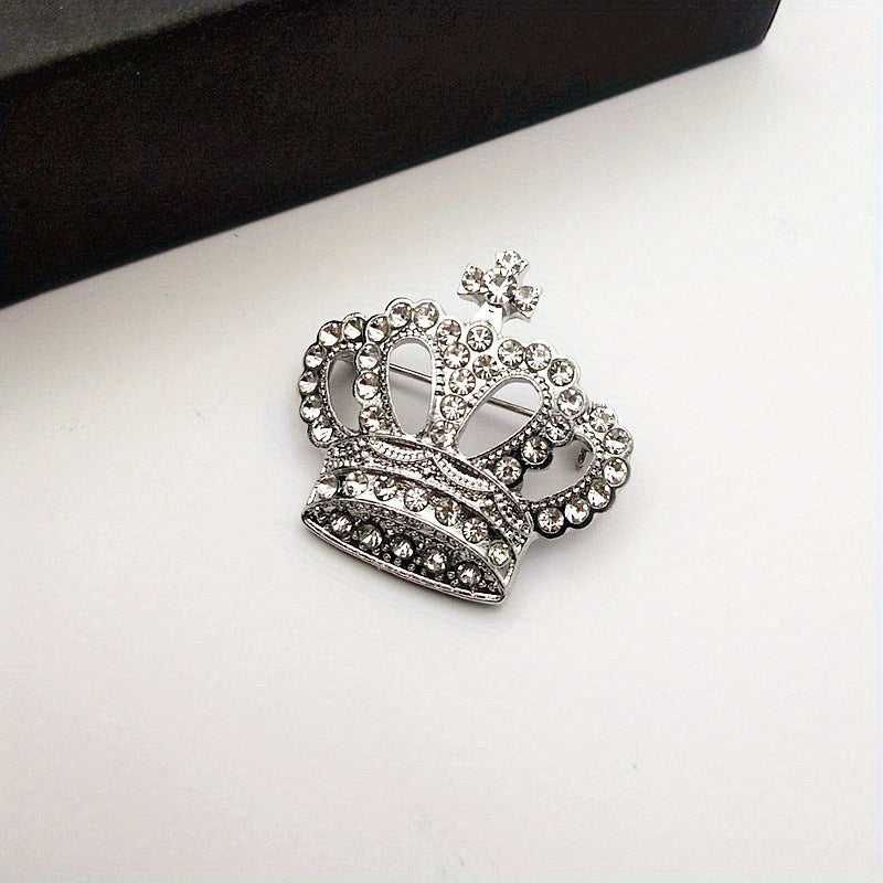 Rhinestone Crown Brooch Pin Men's Jewelry Garment Accessories