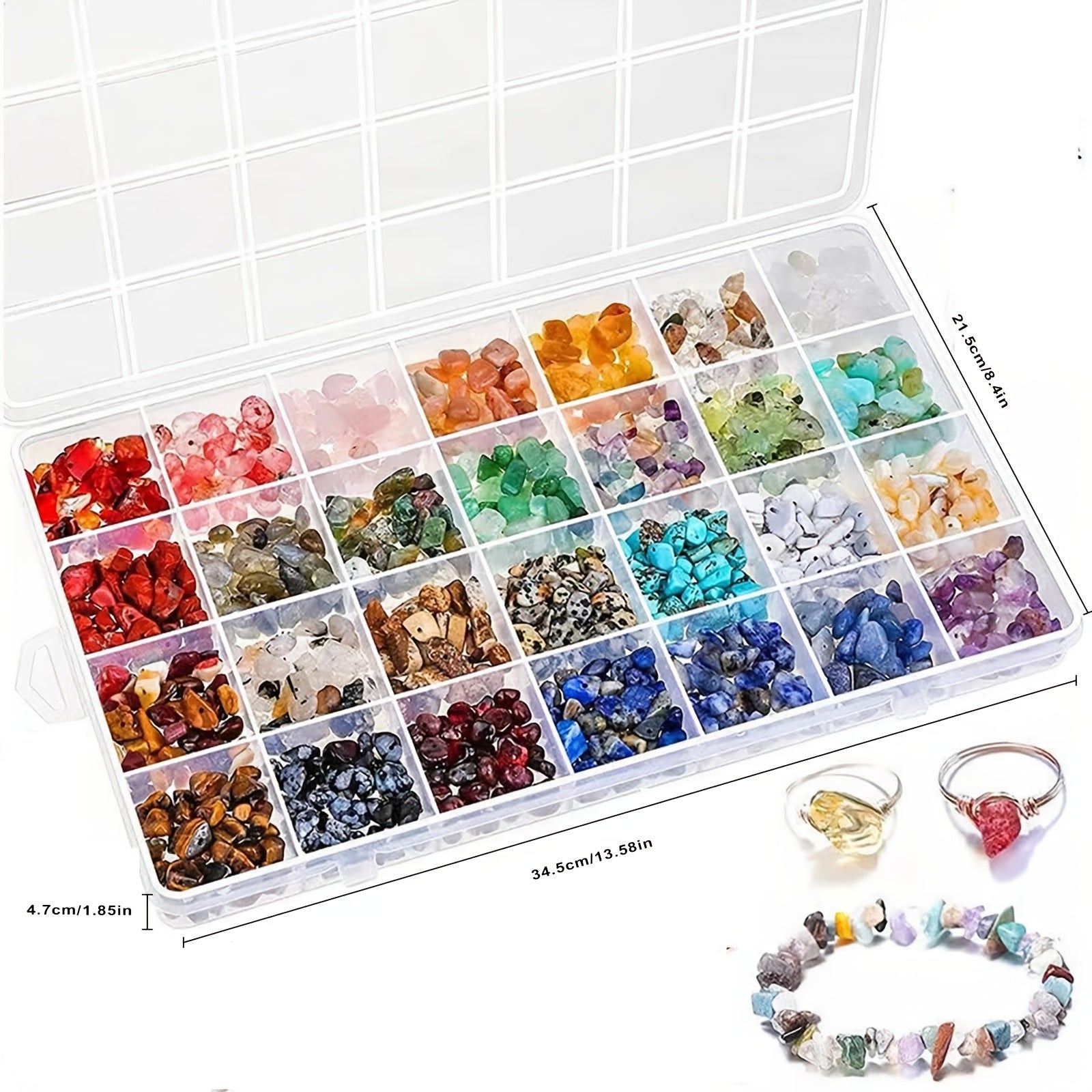 28 Colors Crystal Beads & Gemstone Beads Jewelry Making Kit