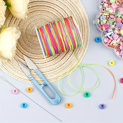 97m Stretchy Rainbow Elastic Cord for Jewelry Making Beading