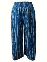  Tie Dye Wide Leg Trousers With Pockets