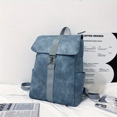 Retro Distressed Stylish Backpack PU Leather Large Capacity School Bag