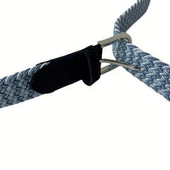 Elastic Braided Belt Pin Buckle Stretch Belt Canvas Waistband