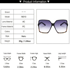 Square Sunglasses Gradient UV400 Unisex Eyewear