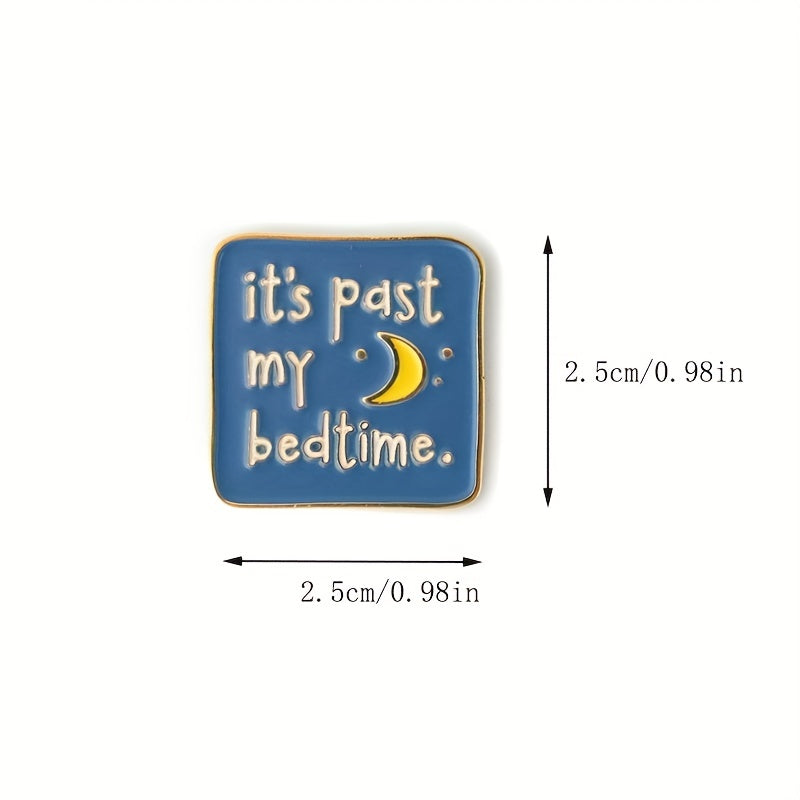 2pcs Past My Bedtime Enamel Pin Sleep Pin Not Awake Pin Bedtime Pin Moon Tired