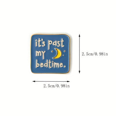 2pcs Past My Bedtime Enamel Pin Sleep Pin Not Awake Pin Bedtime Pin Moon Tired