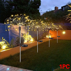 Solar Firework Lights Garden Decor Fairy Lights Outdoor Waterproof Lawn Lamp