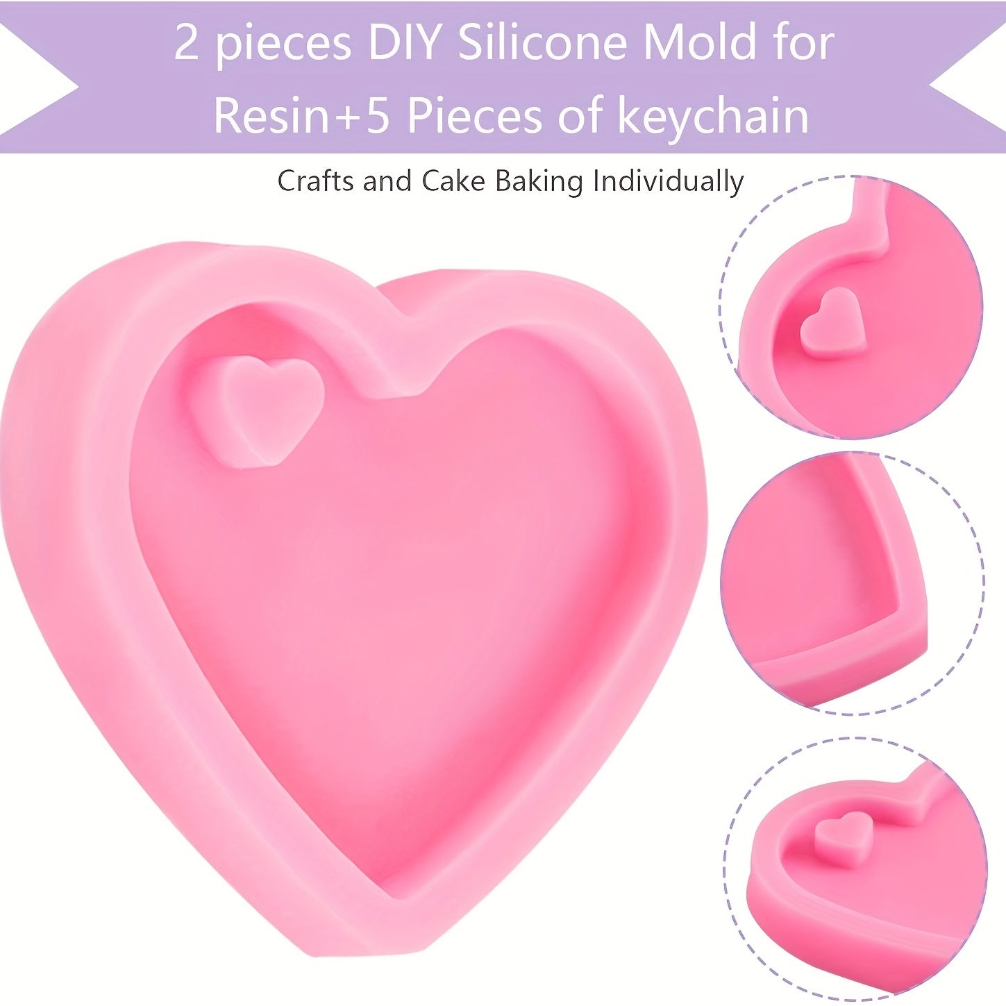 20 Heart Shaped Keychains & Key Rings - DIY Easter Decorations & Desserts