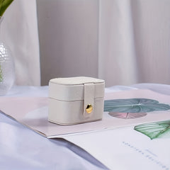 Mini Ring Box PU Leather Waterproof Case for Wedding Gift