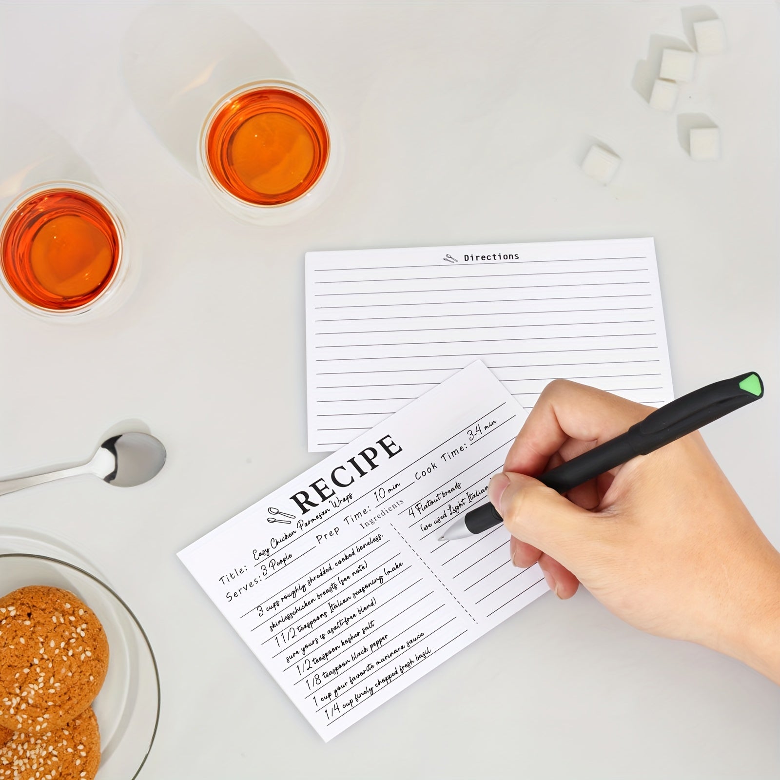 70pcs Recipe Cards Double Sided Blank For Bridal Shower And Wedding