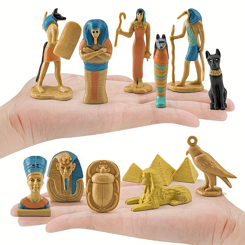 Ancient Egyptian Mummy Box Queen Leopard Pyramid Lion Decoration